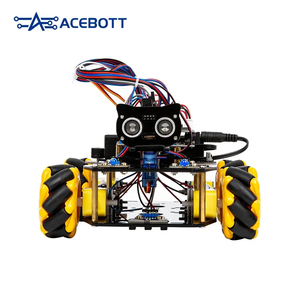 Kit de démarrage voiture intelligente ACEBOTT ESP32 4WD roue Mecanum multidirectionnelle