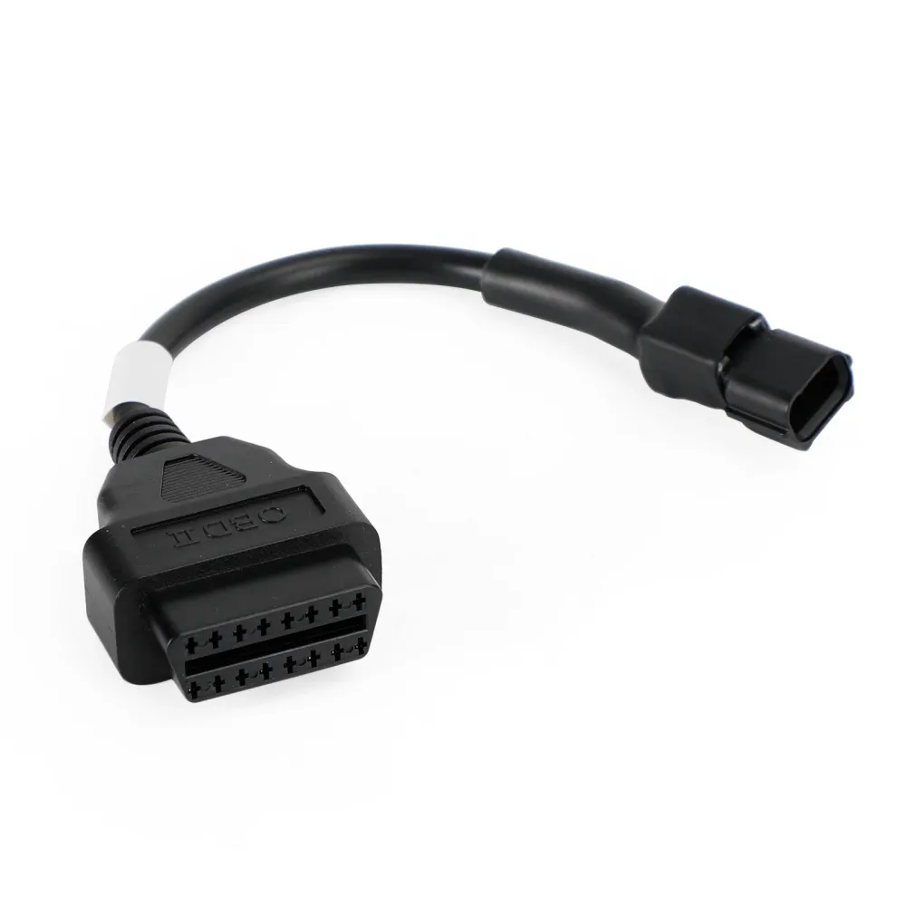 Adaptateur OBD2 pour moto, 3 broches à 16 broches, connecteur de câble de Diagnostic pour KYMCO
