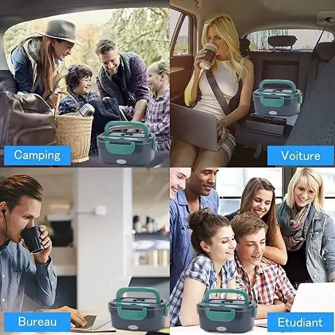 Boîte-repas électrique 3-en-1 en Inox (Voiture, Camion & Maison) AFRIKCOIN