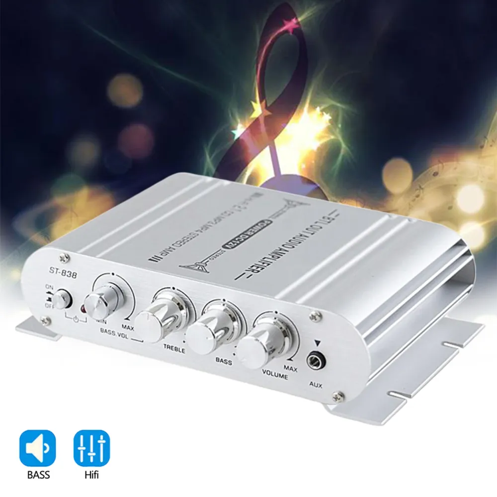 Amplificateur stéréo Audio de voiture 12V 2.1 canaux 400 WATTS, Booster Radio MP3 HiFi