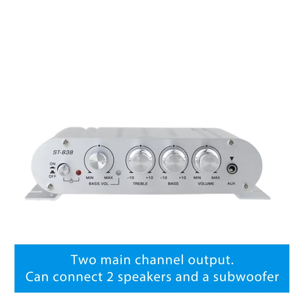 Amplificateur stéréo Audio de voiture 12V 2.1 canaux 400 WATTS, Booster Radio MP3 HiFi