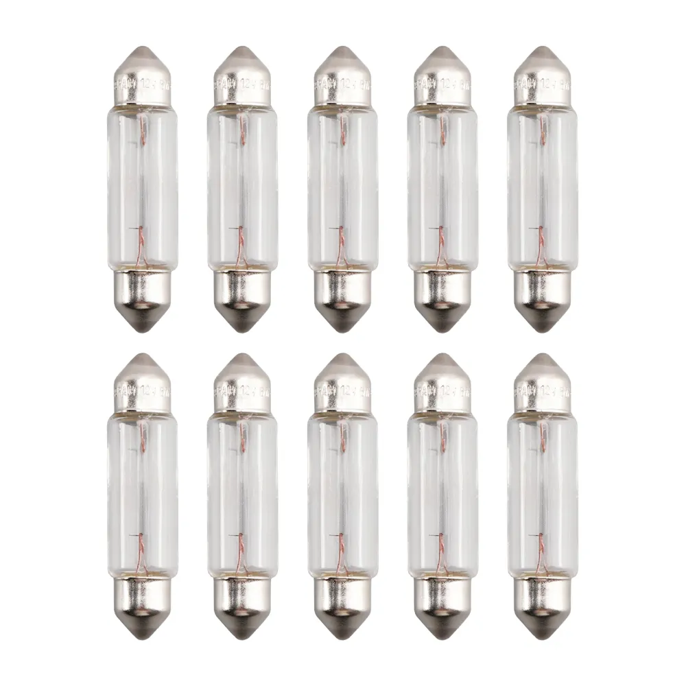 Ampoule tubulaire pour lumière de voiture, 10 pièces, C5W SV8.5 43MM 6413 12V 5W pour OSRAM