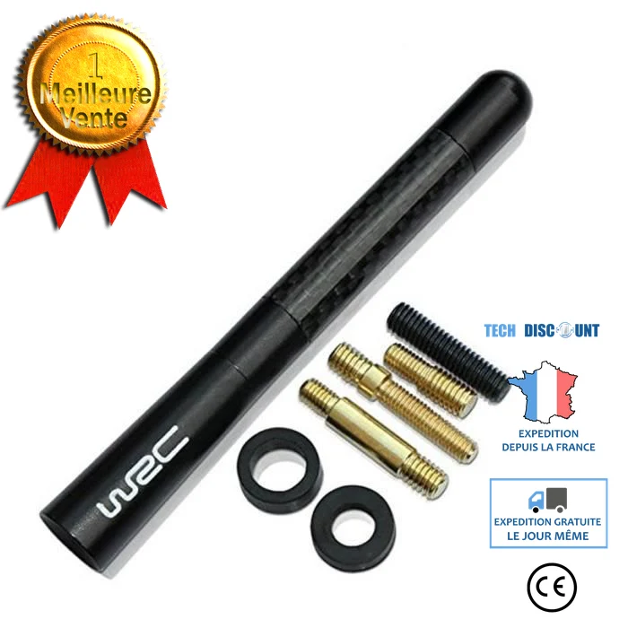 TD® Antenne de Voiture en carbone/ Capteur de Fréquence Voiture Radio AM - FM WRC Antenne pour Ford F150 F250 F350 E150
