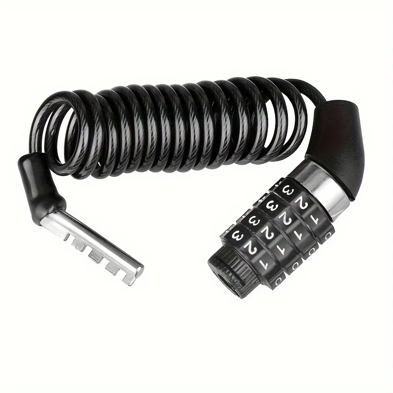 Antivol pour casque de moto DTech / antivol à combinaison pour vélo avec câble spiralé léger