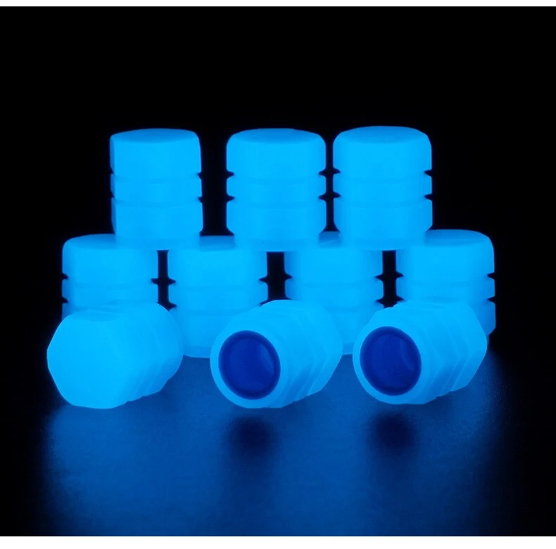 Bouchon de Valve Moto Lumineux Bleu (Pack de 8) Antre du Motard