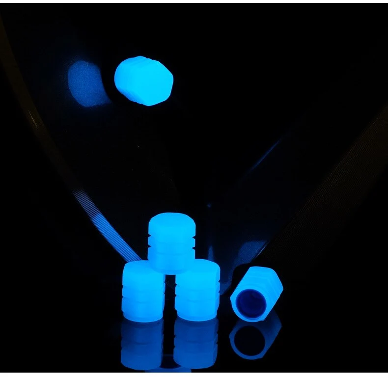 Bouchon de Valve Moto Lumineux Bleu (Pack de 4) Antre du Motard