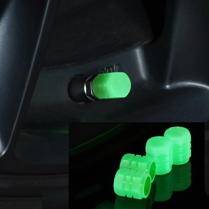 Bouchon de Valve Moto Lumineux Vert (Pack de 4) Antre du Motard
