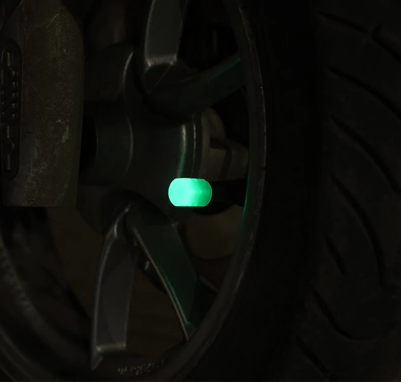 Bouchon de Valve Moto Lumineux Vert (Pack de 4) Antre du Motard