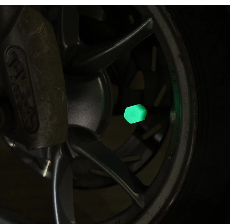 Bouchon de Valve Moto Lumineux Vert (Pack de 4) Antre du Motard