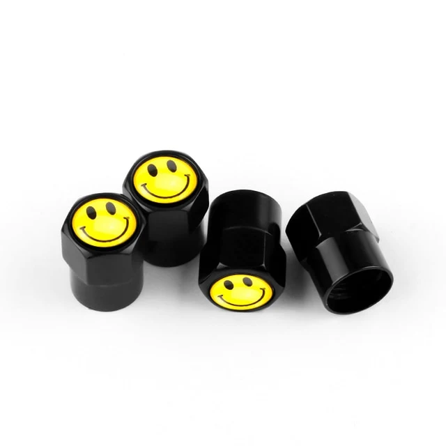 Bouchon de Valve Moto Smiley (Pack de 4) Antre du Motard