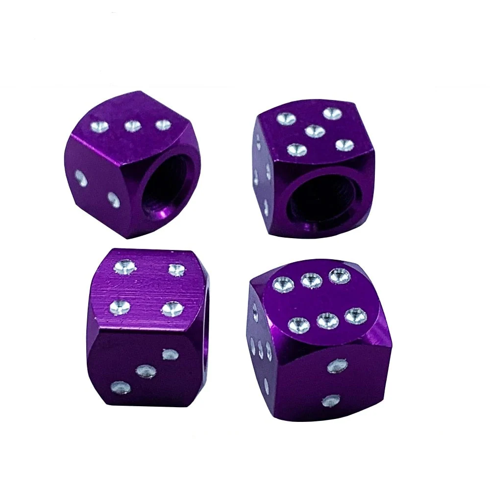 Bouchon de Valve Moto Dé Violet (Pack de 4) Antre du Motard