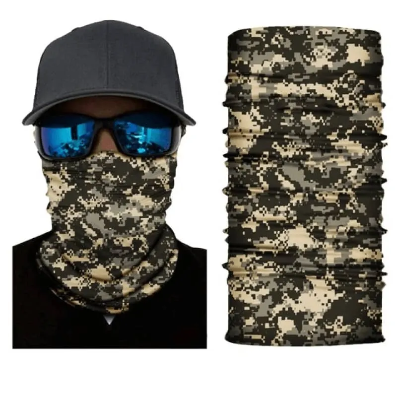 Cache Cou Moto Camouflage Désert Antre du Motard