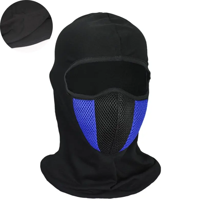Cagoule Moto Cross Noir & Bleu Antre du Motard