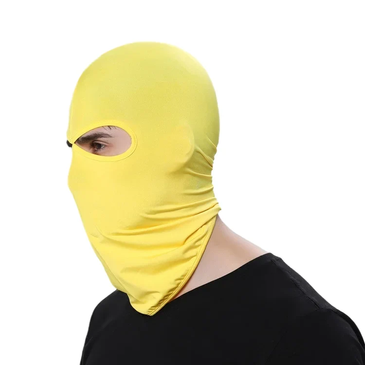 Cagoule Thermique Chouette Moto 2 Trous Jaune Antre du Motard