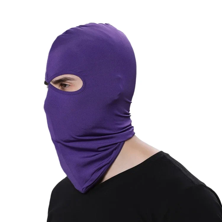 Cagoule Thermique Chouette Moto 2 Trous Violet Antre du Motard