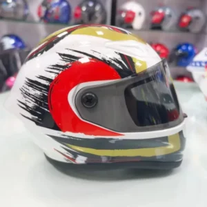 Casque Moto Chat & Petit Chien<br> Blanc / Noir / Rouge / Doré Antre du Motard