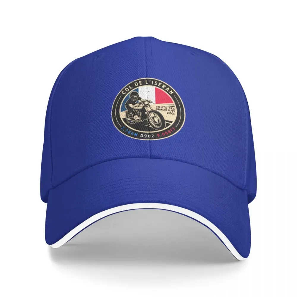 Casquette Moto Col de l'Iseran en Bleu Antre du Motard