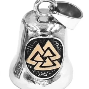 Clochette Moto<br> Symbole Doré Valknut Viking Antre du Motard
