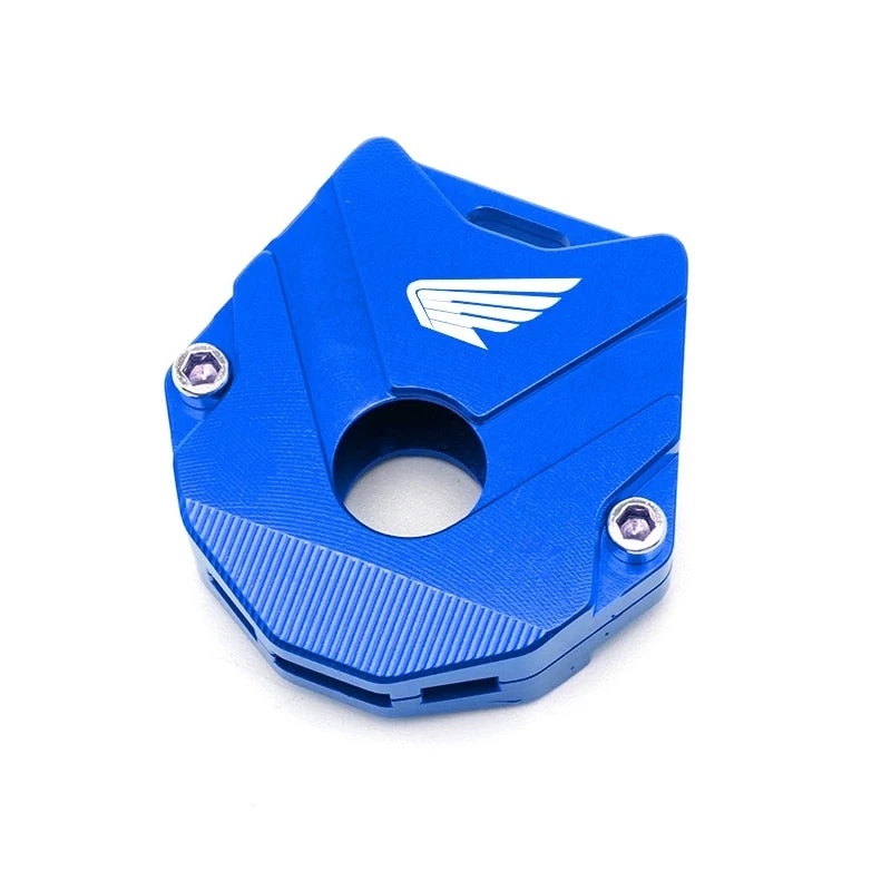 Coque Clé Bleue Moto avec Insigne Honda Blanc Antre du Motard