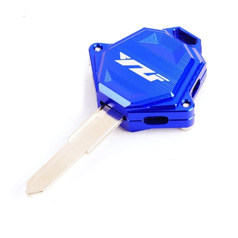 Coque Clé Bleue Moto Inscription (Yamaha) YZF Blanche Antre du Motard