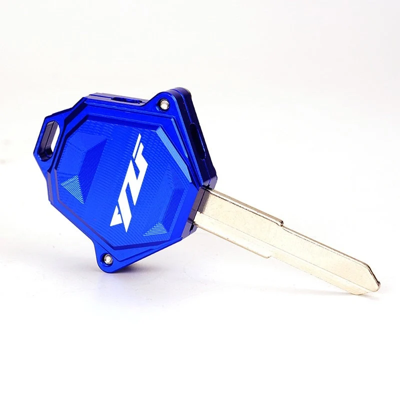 Coque Clé Bleue Moto Inscription (Yamaha) YZF Blanche Antre du Motard