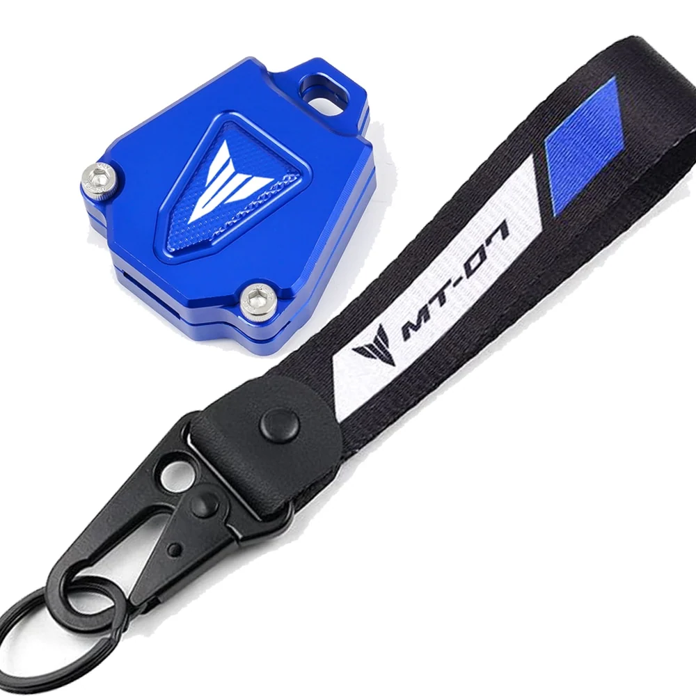 Coque Clé Bleue Moto Pack Sigle (Yamaha) MT-07 avec Porte-Clé Associé Antre du Motard