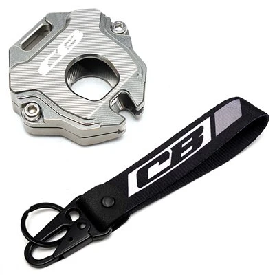 Coque Clé Grise Moto Pack (Honda) CB avec Porte-Clé Associé Antre du Motard