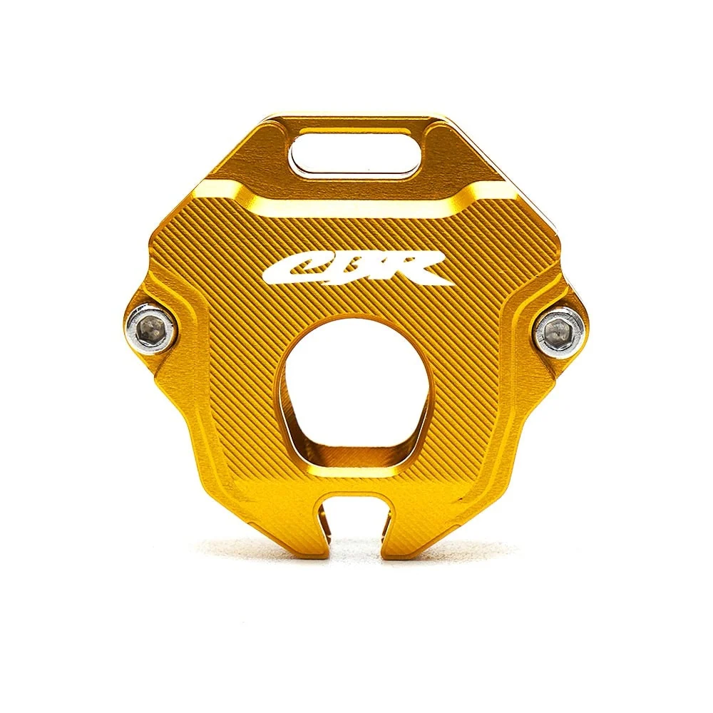 Coque Clé Moto Dorée Inscription (Honda) CBR Blanche Antre du Motard
