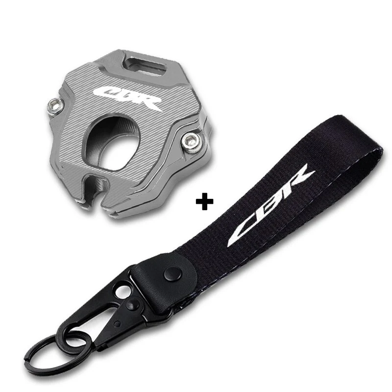 Coque Clé Moto Grise Pack CBR avec Porte-Clé Associé Antre du Motard