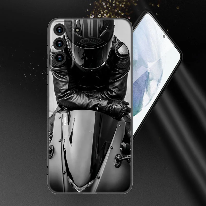 Coque Téléphone Samsung Moto Biker Casqué Antre du Motard