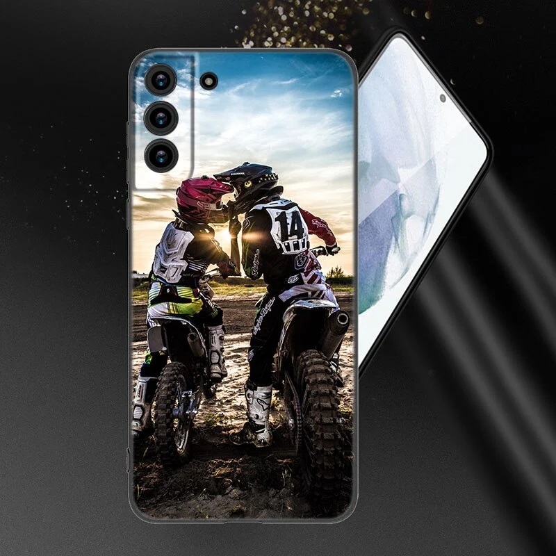 Coque Téléphone Samsung Moto Cross en Couple Antre du Motard