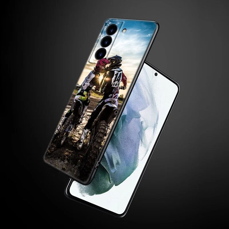Coque Téléphone Samsung Moto Cross en Couple Antre du Motard
