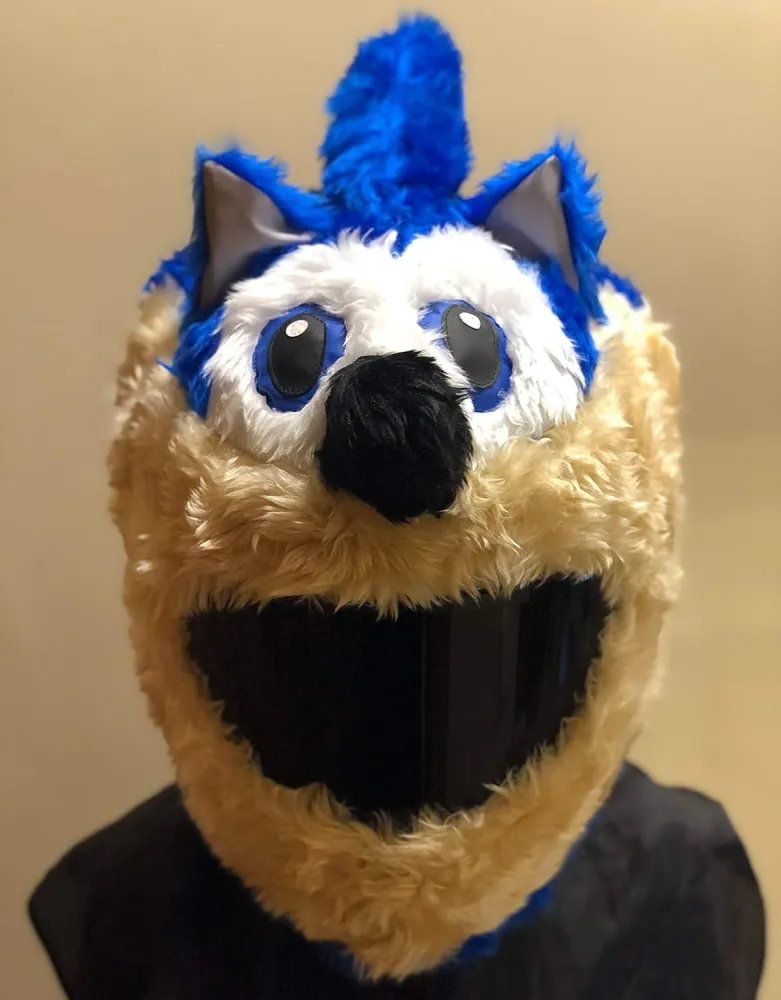 Couvre Casque Moto Sonic l'Hérisson Bleu Antre du Motard