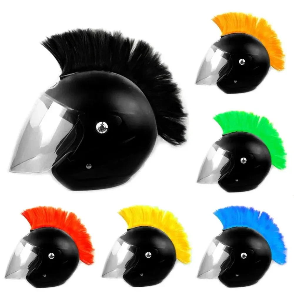 Crête Bleue Mohawk pour Casque Moto Antre du Motard