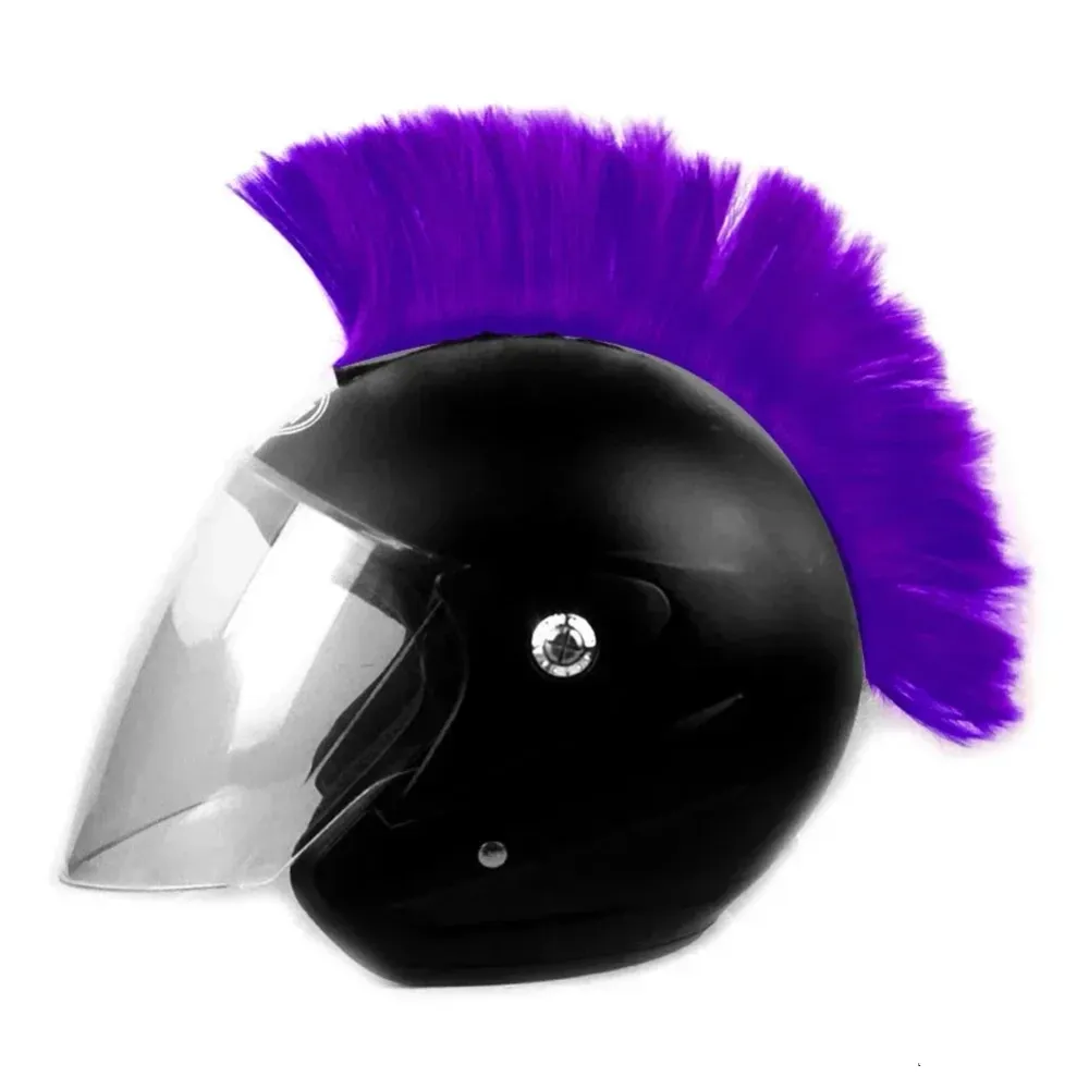 Crête Violette Mohawk pour Casque Moto Antre du Motard