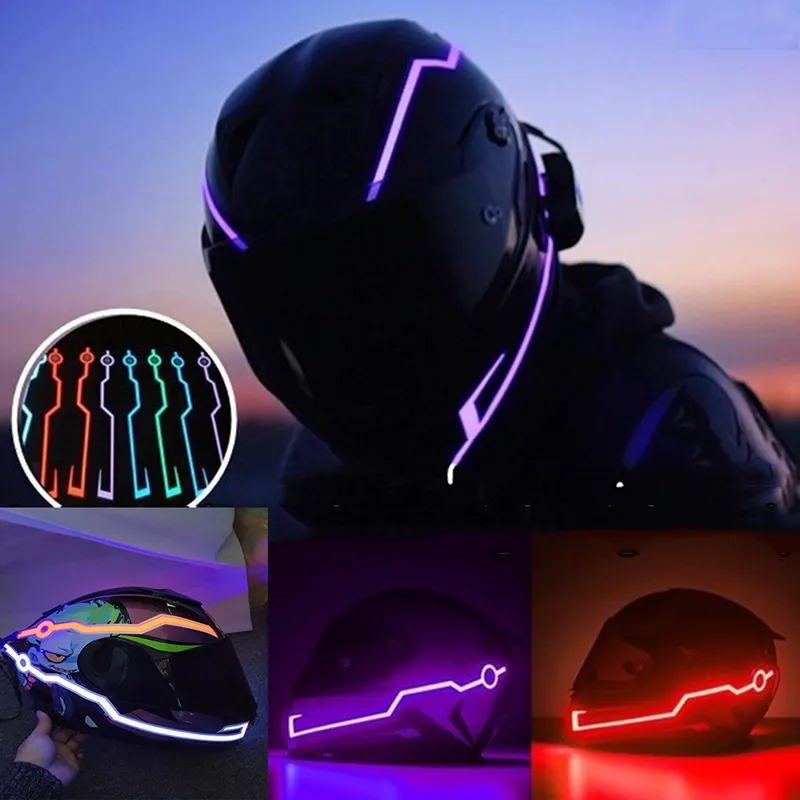 Décoration Casque Moto Bande Lumineuse Kit LED Antre du Motard