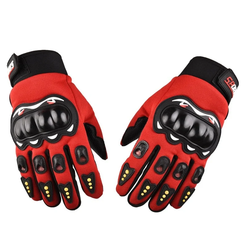 Gant Moto Rembourré Tactile Rouge Antre du Motard