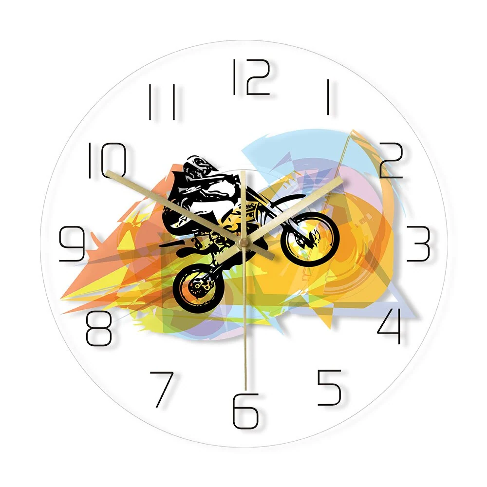 Horloge Murale Moto Cross Roue Arrière Antre du Motard