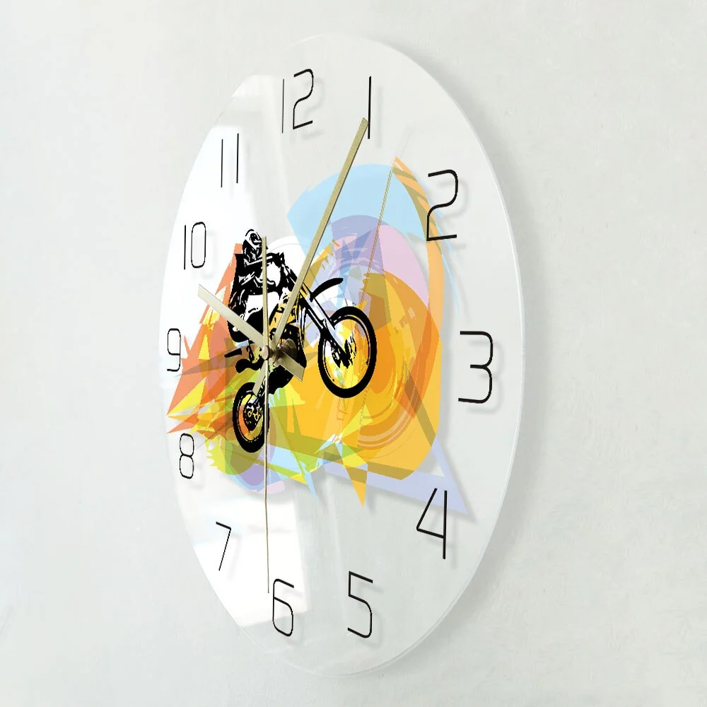 Horloge Murale Moto Cross Roue Arrière Antre du Motard