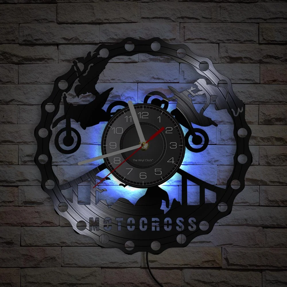 Horloge Murale Moto Cross Spectacle Acrobatique Antre du Motard