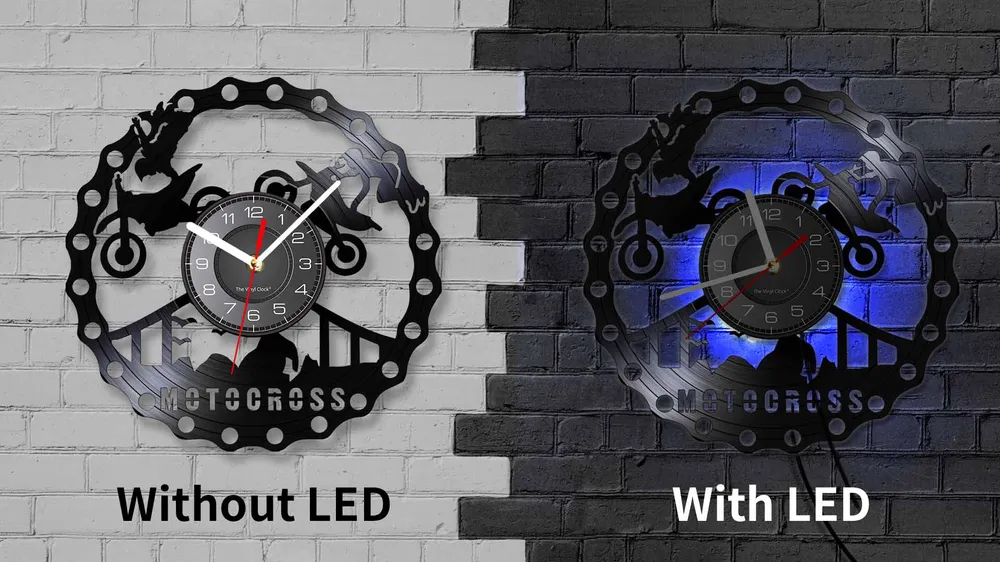 Horloge Murale Moto Cross Spectacle Acrobatique Antre du Motard