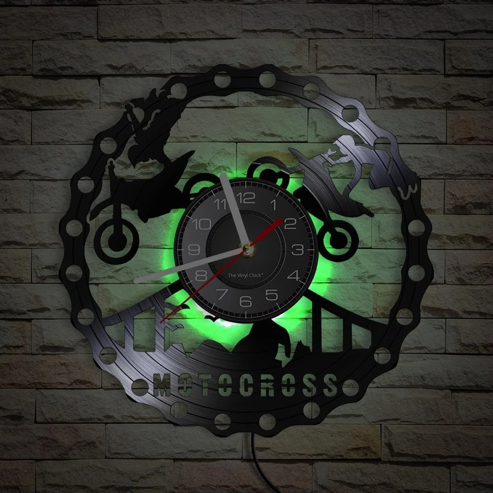 Horloge Murale Moto Cross Spectacle Acrobatique Antre du Motard