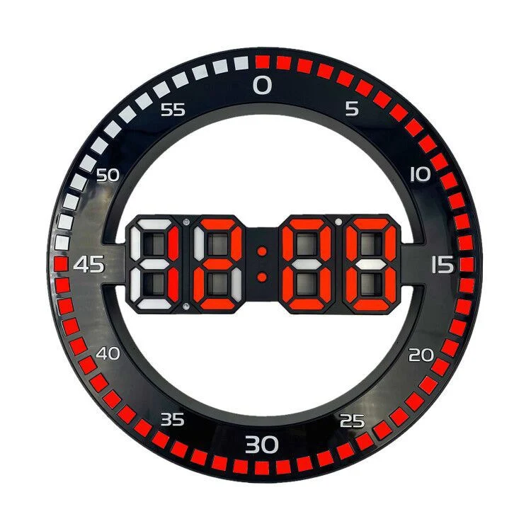 Horloge Murale Moto Affichage Digital Rouge Antre du Motard