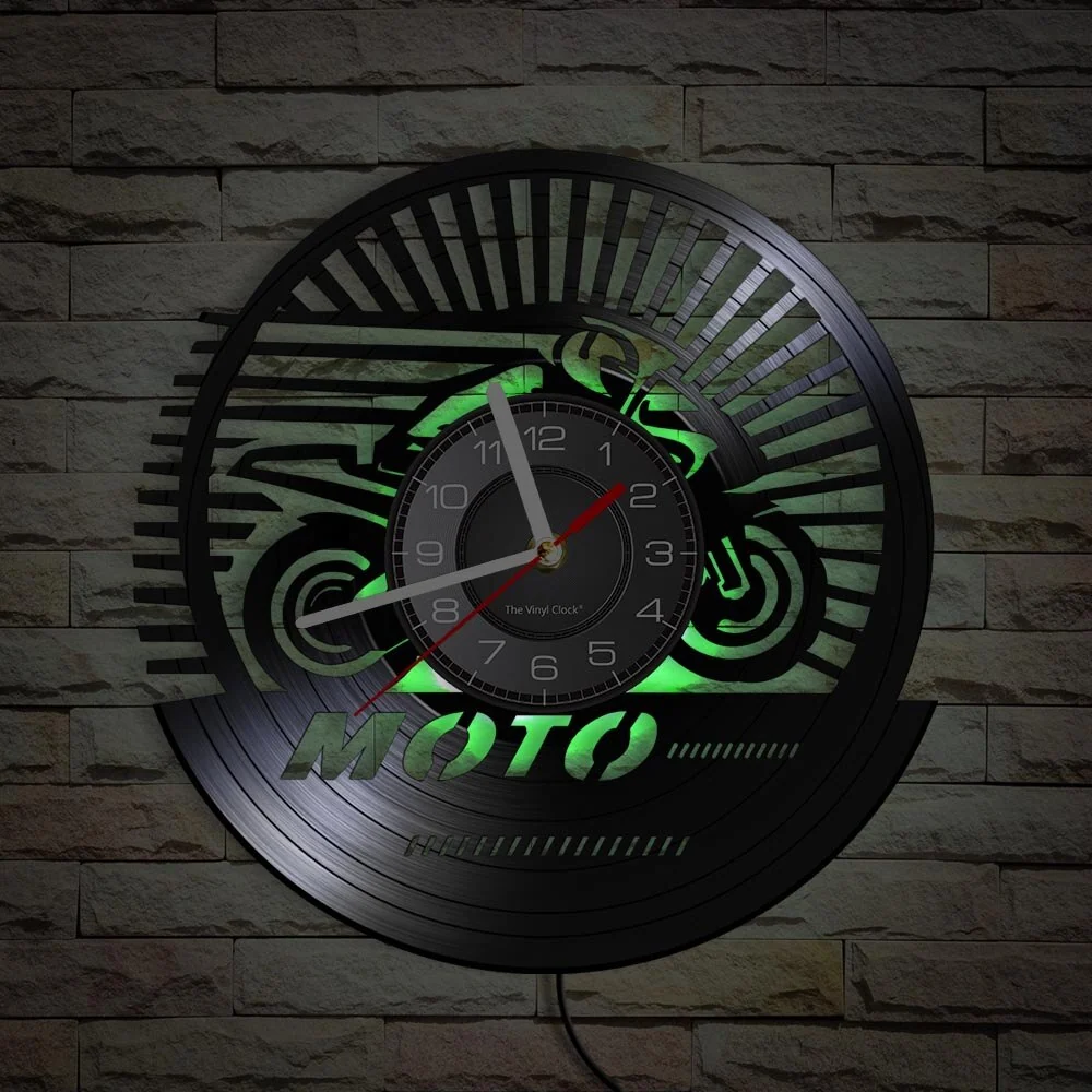 Horloge Murale Moto Bécane Sportive (LED) Antre du Motard