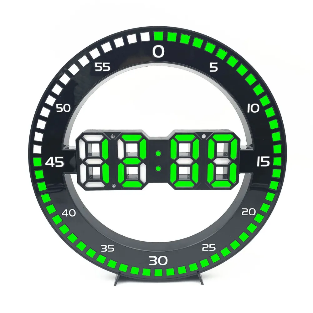 Horloge Murale Moto Chiffres Digitaux Verts Antre du Motard