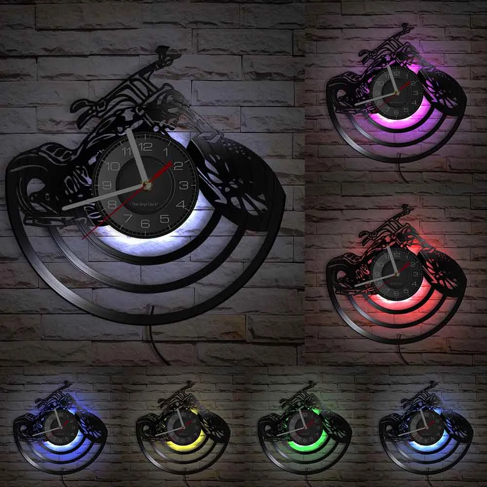 Horloge Murale Moto Covering Enflammé Antre du Motard