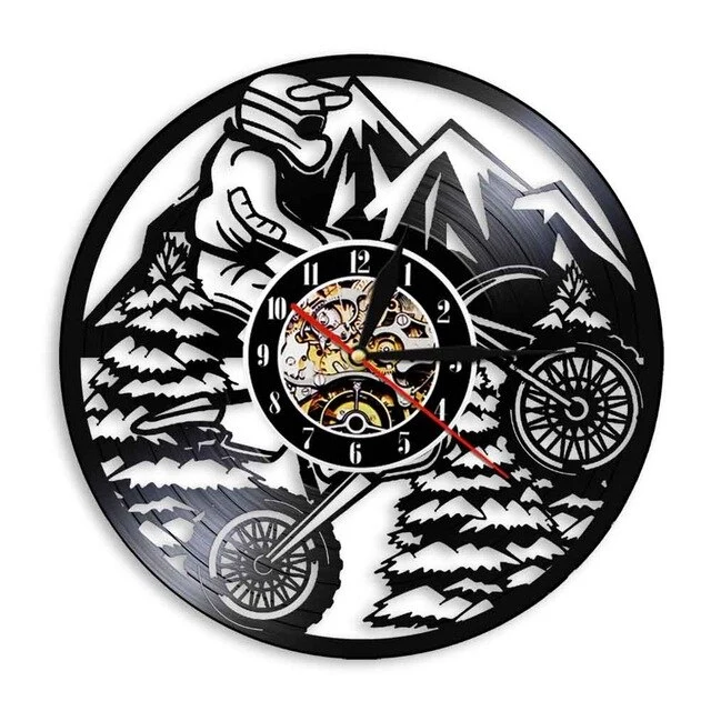 Horloge Murale Moto Cross Avec Antre du Motard