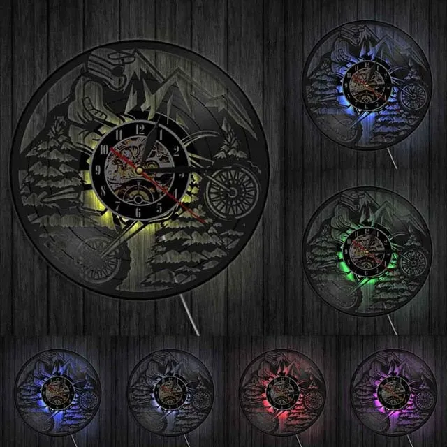 Horloge Murale Moto Cross Avec Antre du Motard