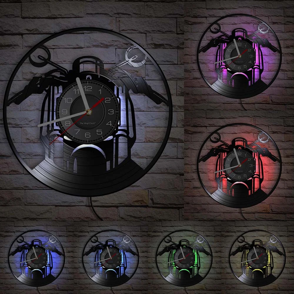 Horloge Murale Moto de Face (LED) Antre du Motard