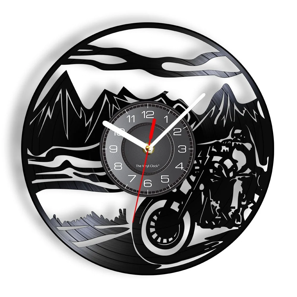 Horloge Murale Moto Montagne Antre du Motard